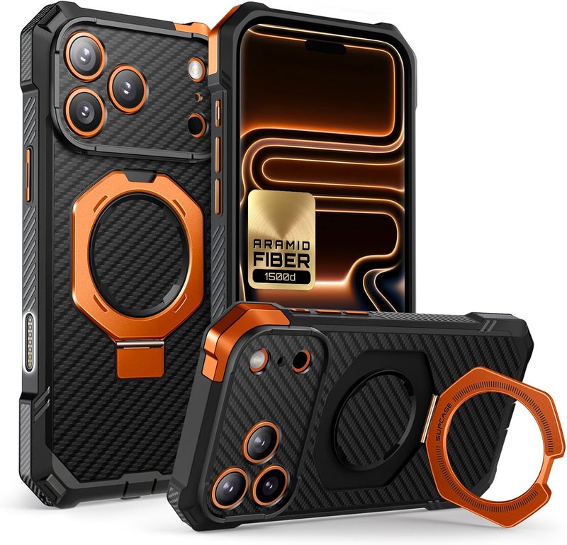 SupCase for iPhone 17 Pro Max Case with Kickstand (Unicorn Beetle Grip), [Camera Control Cover] [Compatible with MagSafe] [Military-Grade Drop Protection] Aramid Fiber Magnetic Phone Case, AramidOG - Image 1